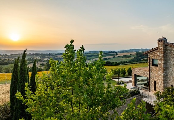 Il tramonto visto dalla villa - Casale The Place   