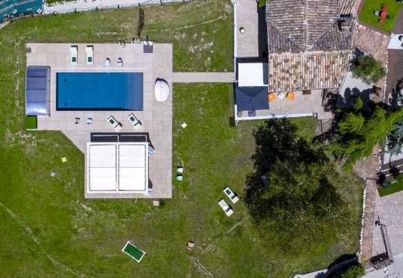 Vista aerea della proprietà - Casalino Galassi