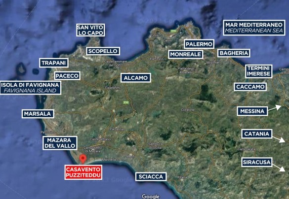 Casavento Puzziteddu - Mappa