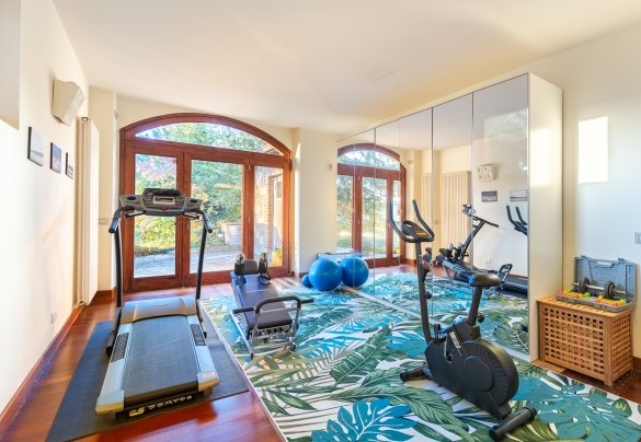 Fitness room on the ground floor – Cascina Monferrato