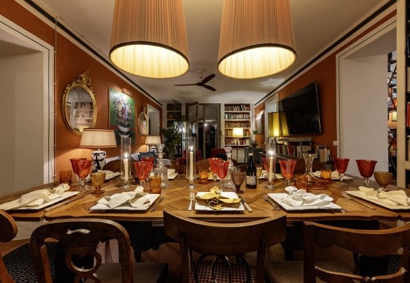 Open space lounge and dining room on the ground floor - Case Novole