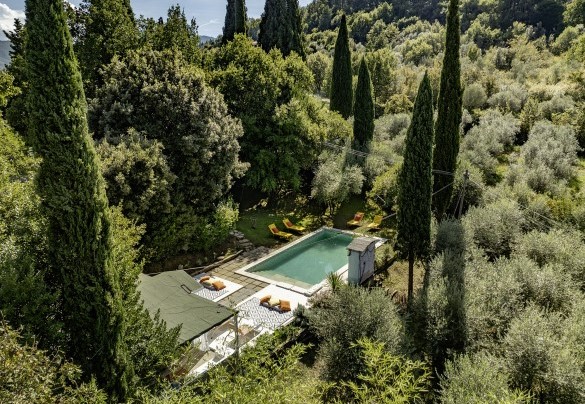 Aerial view of the pool - Case Novole