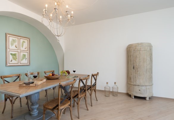 La sala da pranzo nell’unità 1 al piano terra – Casolare San Martino