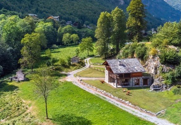 Il giardino di circa 800 mq che circonda lo chalet è prevalentemente pianeggiante con un bel prato ed alcune betulle, mentre sul retro un bel boschetto di larici e pini regala frutti di bosco e funghi nella stagione estiva - Chalet Walser