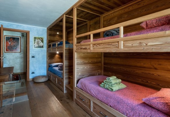 La camera doppia coi due letti a castello - Chalet Walser