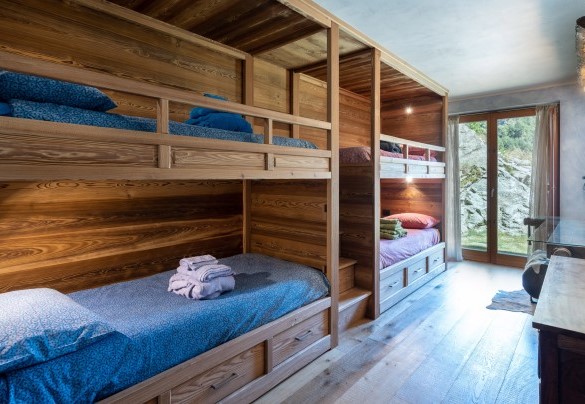 La camera doppia coi due letti a castello- Chalet Walser