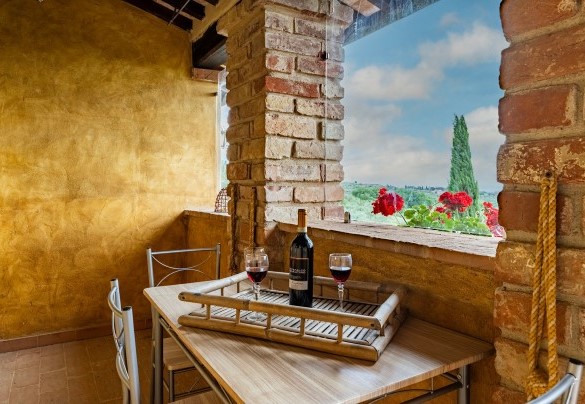 Il terrazzino all'uscita del living al primo piano - Colle Calzolaro  