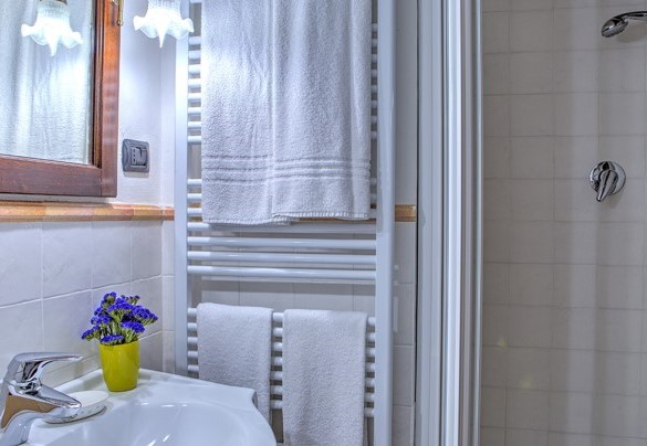 Il grazioso bagno con doccia al piano terra - Colle Del Sole