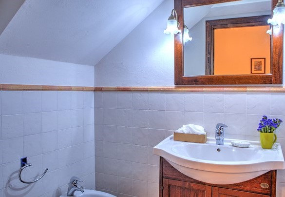 Il grazioso bagno con doccia al piano terra - Colle Del Sole