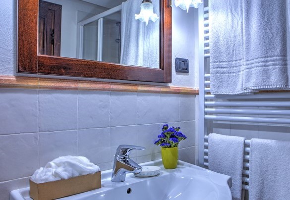 Il grazioso bagno con doccia al piano terra - Colle Del Sole