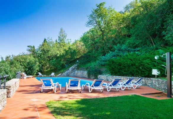 The pool, shared with other apartments of the villa, offer an splendid view over the lake - Corazza