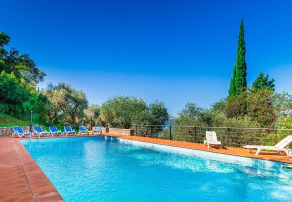 The pool, shared with other apartments of the villa, offer an splendid view over the lake - Corazza