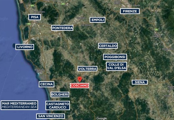 Cosciano - Map