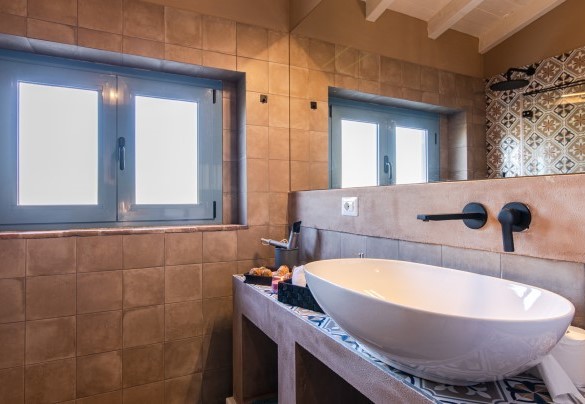 Bagno en suite alla camera matrimoniale - Cottage Violapo