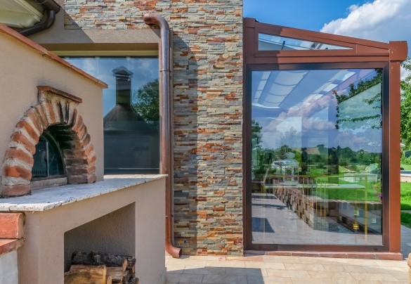 Zona barbecue e forno a legna adiacente la casa - Cottage Violapo