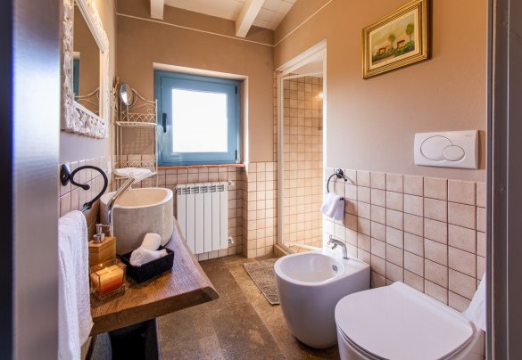 Bagno al servizio della camera matrimoniale  - Cottage Violapo