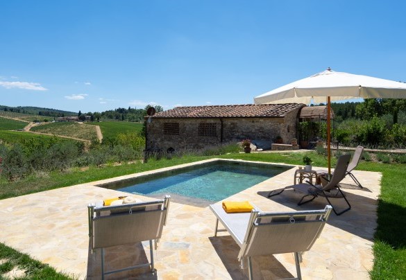 La proprietà gode di una posizione strategica: imboccando la scenografica Chiantigiana, un vero e proprio ponte panoramico che congiunge Siena a Firenze – Country House Lo Spigo