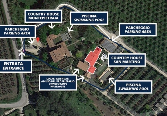 Country House Montiepietraia e San Martino - Property Plan