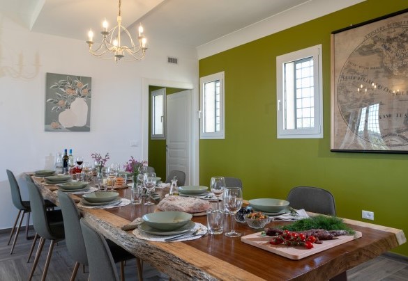 L’ampio living di unità 1 - Dimora degli Ulivi