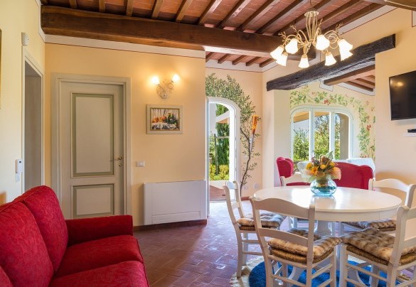 La zona salotto con TV – Dimora San Jacopo 