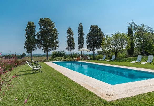 La piscina incastonata nel parco - Fattoria L'Olmo Rosso