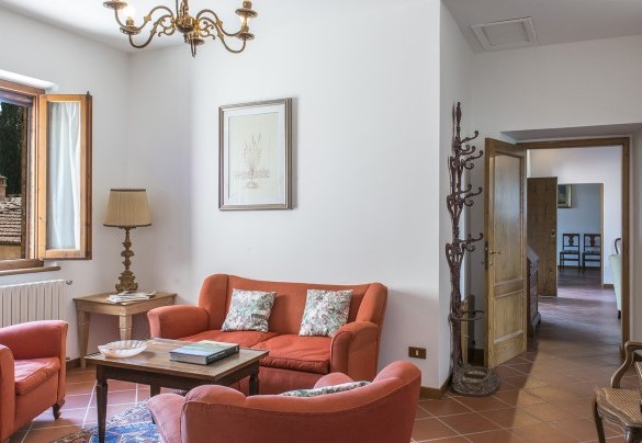 La stanza da lettura al primo piano - Fattoria L'Olmo Rosso