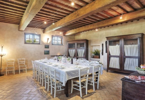La sala da pranzo al piano terra – Germagnana 