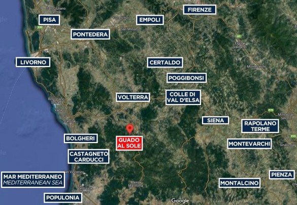 Guado al Sole - Mappa