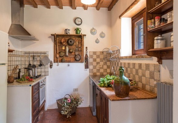 Equipped kitchen on the ground floor of the Farmhouse