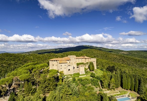 The majestic Montegiove Castle, just steps from the Dwelling - I Tramonti