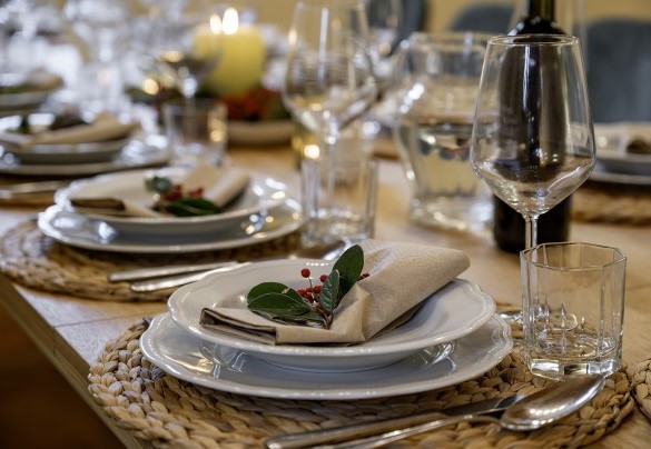 Dettaglio della sala da pranzo nel casale principale - Il Castellare