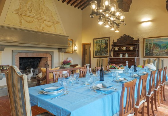 The dining room on the first floor – Il Cerreto