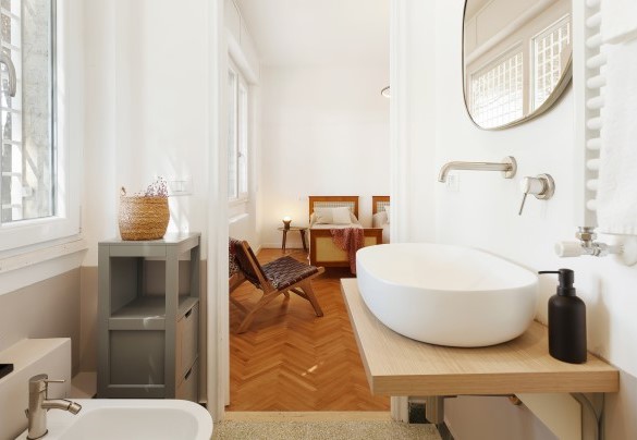Bagno n.4 con doccia, en-suite alla camera doppia n.4 - Antico Ceraso