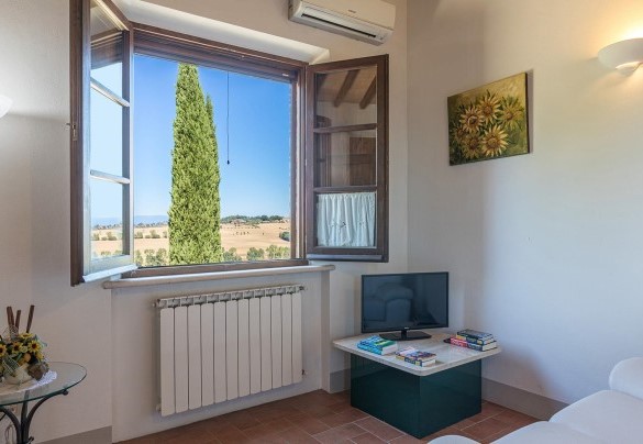 The living room in the dependance – Il Fitto