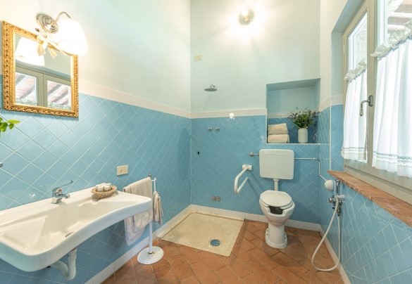 Bagno con doccia n.2 en suite alla camera n.2, adatto per persone disabili - Il Molinaccio