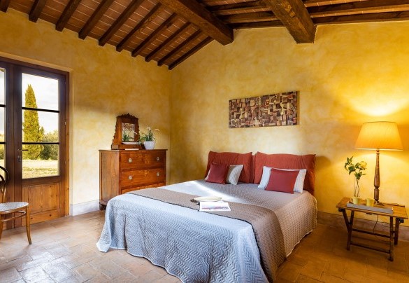 Camera matrimoniale con bagno privato al piano terra nell’annesso - Il Poderuccio