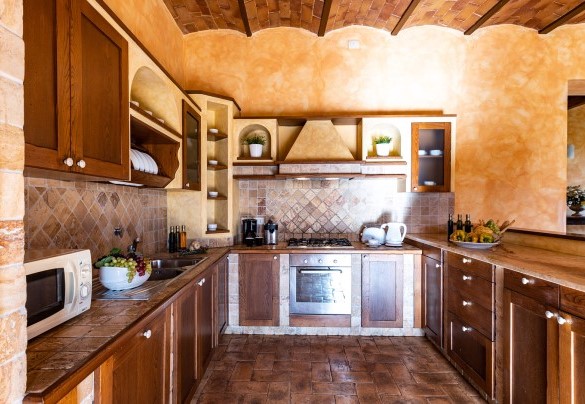 La cucina al piano terra nel casale A - Il Poderuccio