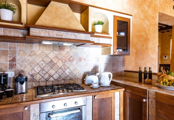 La cucina al piano terra nel casale A - Il Poderuccio