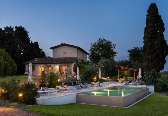 A charming sunset view of the property - Il Poggione