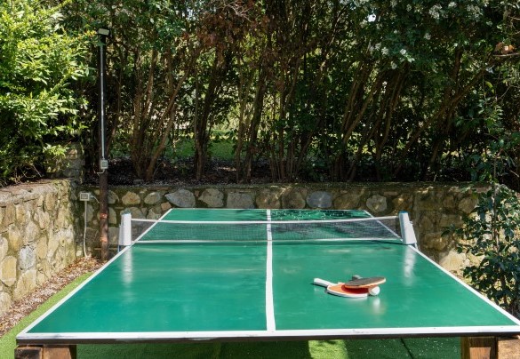 Il tavolo da ping pong di fronte all’ingresso del salotto – Il Pratone
