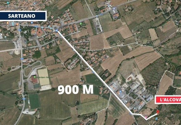 L'Alcova - Distanza da Sarteano