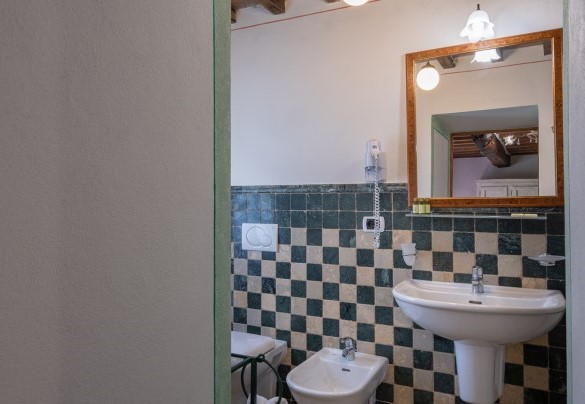 En suite bathroom with shower on the first floor - La Colonica 