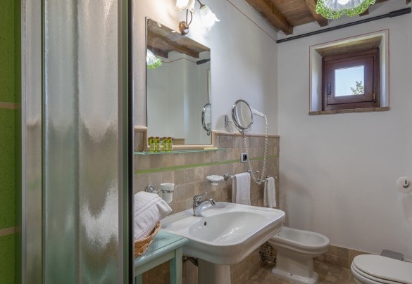 En suite bathroom with shower on the first floor - La Colonica 