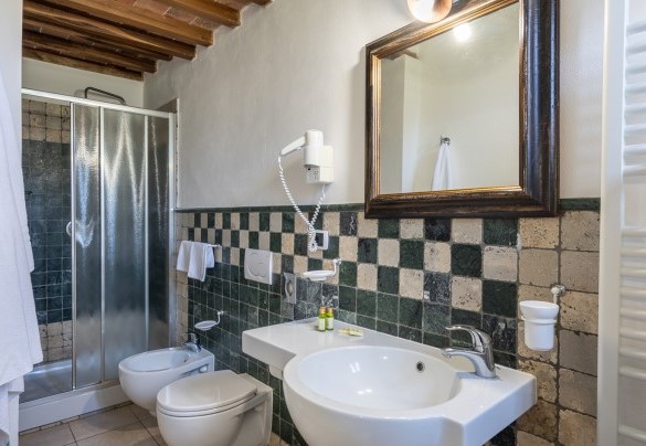 En suite bathroom with shower on the ground floor - La Colonica