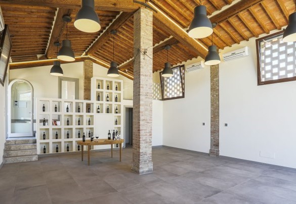 Una spaziosa sala adatta per eventi, conferenze e meeting di lavoro servita da un bagno di servizio (disponibile su richiesta a costo extra) – La Fonte di Santa Regina