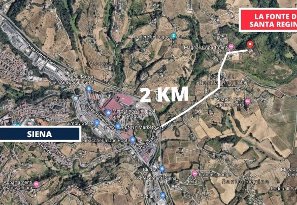 La Fonte di Santa Regina - Mappa