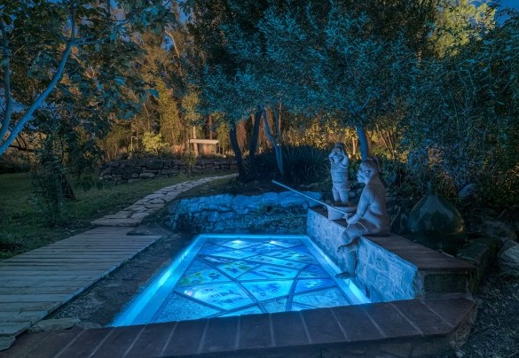 La fontana di vetro mosaicato - La Leopoldina 