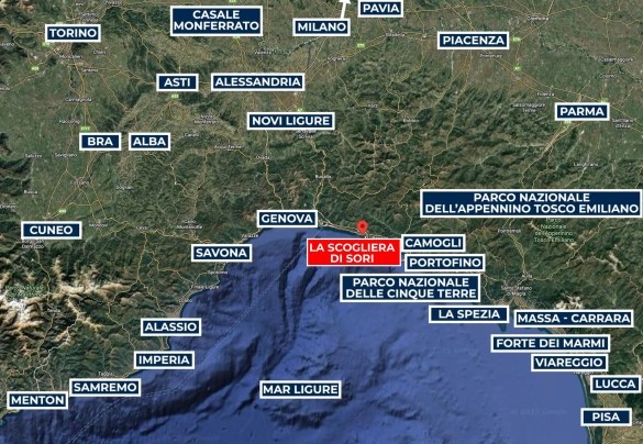 Mappa - La Scogliera di Sori