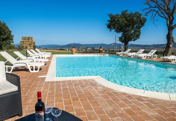 The pool area has a unique views over the valley - La Torre Dei Fagiani 8+2 