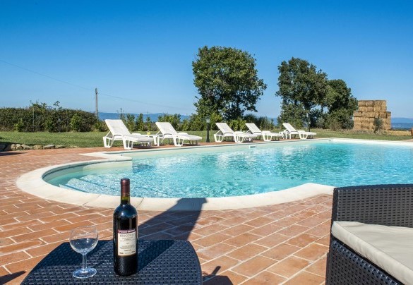 The captivating solarium surrounds the salt purificated pool - La Torre Dei Fagiani 8+2 